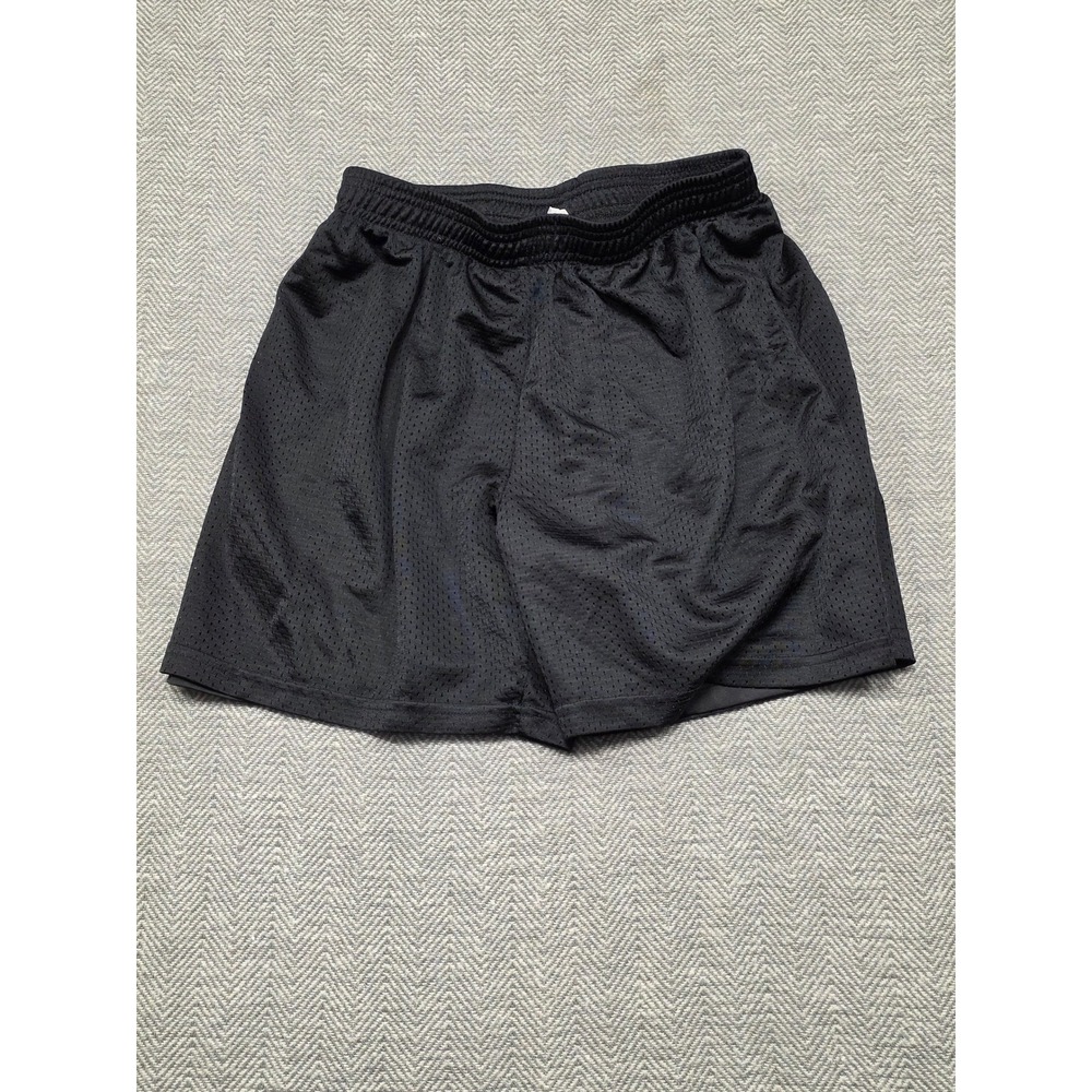 Sport-Tek Youth Large Black Mesh Athletic Shorts Elastic Waist Activewear